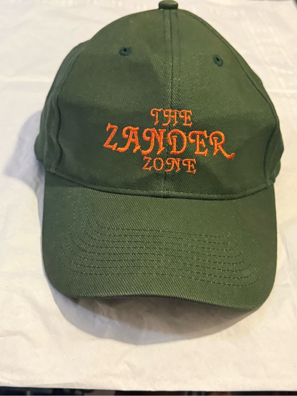 OTTO Dark Green Cotton Baseball Cap with Orange Stitching